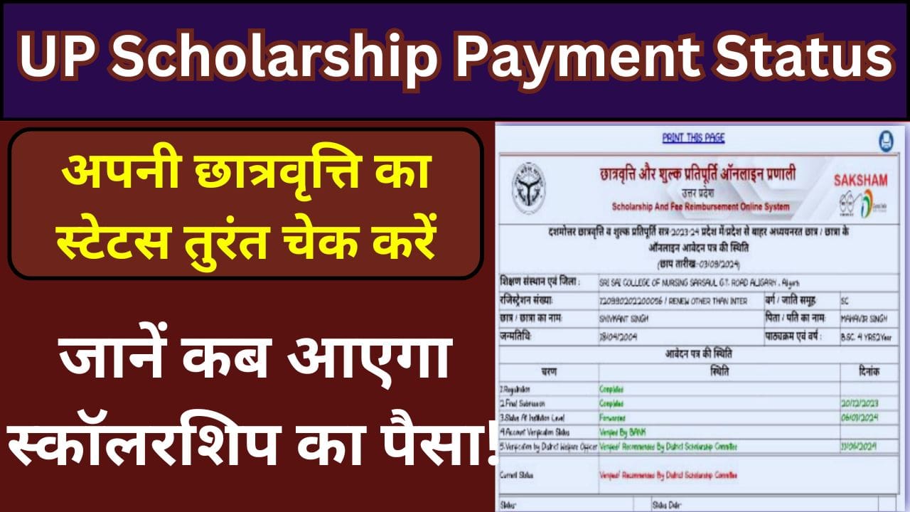 UP Scholarship Payment Status